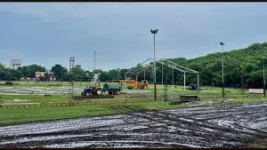 Rupnagar: Row erupts as college sports ground 'dug up' for AAP's religious event