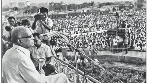 HT archive: JP steps up drive against Indira at mega Delhi rally