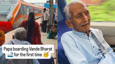 'True success looks like this': Son and daughter take father on first Vande Bharat