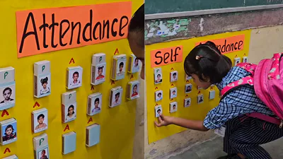 'Teaching them to be independent': Delhi teacher creates self-attendance board for