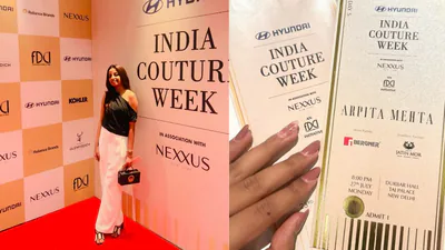 I wore an off-shoulder top and white trousers to India Couture Week: Here's how you
