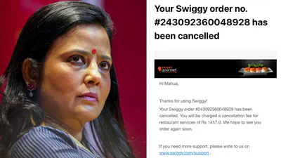 'Swiggy cancelled my order 3 times': Mahua Moitra says she was charged ₹1,457 as