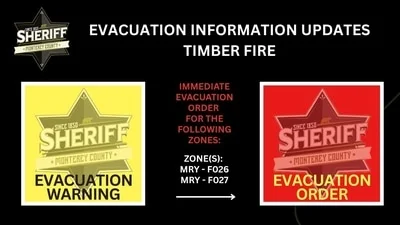 Big Sur's Timber fire videos: Evacuation orders and warnings issued in Monterey