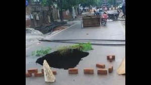Agra rains expose poor roads as three cave-ins reported in a week
