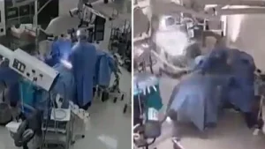 Brave surgeons shield patient with their bodies as 6.8 earthquake shakes operation