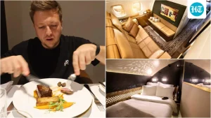 Travel vlogger takes 'world's most expensive first-class flight' from Dubai to