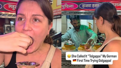 German woman accidentally calls golgappa 'Tolgappa'. Internet finds it adorable