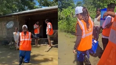 After Randeep Hooda, Bhumi Pednekar joins Assam flood relief efforts, walks through