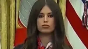 Jayme Franklin sparks meme frenzy after Oval Office appearance; netizens dub her 'AI