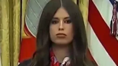 Jayme Franklin sparks meme frenzy after Oval Office appearance; netizens dub her 'AI