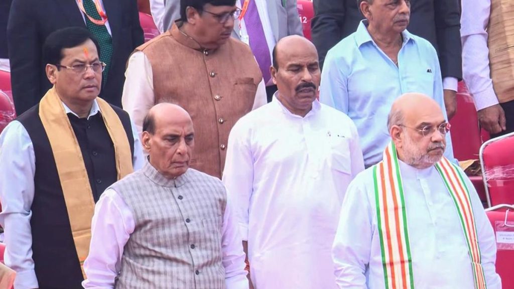 Shah alleged that during the Independence Day programme at the Congress headquarters, party leader Sonia