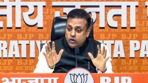 At a press conference in New Delhi, BJP MP Sambit Patra responded to a query about Congress MP Manish