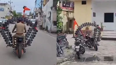 100+ horns on a bike? Video of Uttarakhand Police 'seizing' modified motorcycle goes