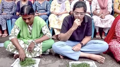Kerala Lower Primary School Teacher rank holders eat grass in protest over delay in