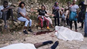 Gang members attacked displaced people huddling inside a church near Haiti’s capital, killing around 40