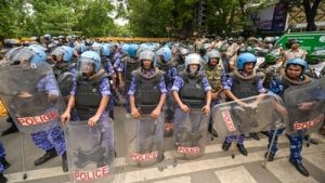 The police said that deployment of such personnel is neither illegal nor unusual and claims similar