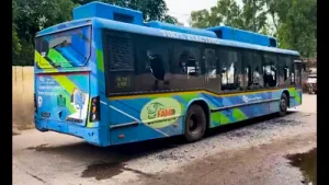 A 12-year-old girl was killed when a speeding DTC bus from the wrong side rammed into a two-wheeler