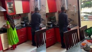 A video showing a house help’s husband accompanying her to work when she was unwell has caught