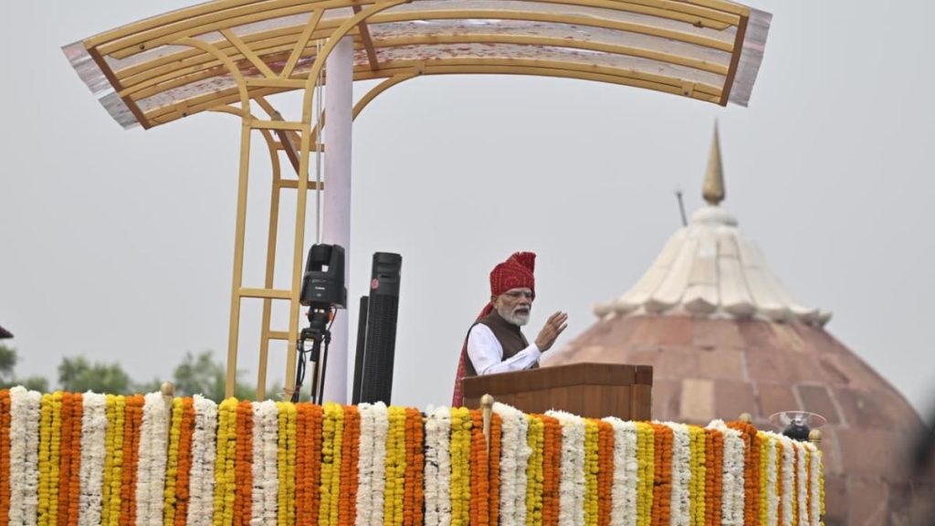 Modi recalled the era when India's might was known through the "Sapta Sindhu" and said the country now