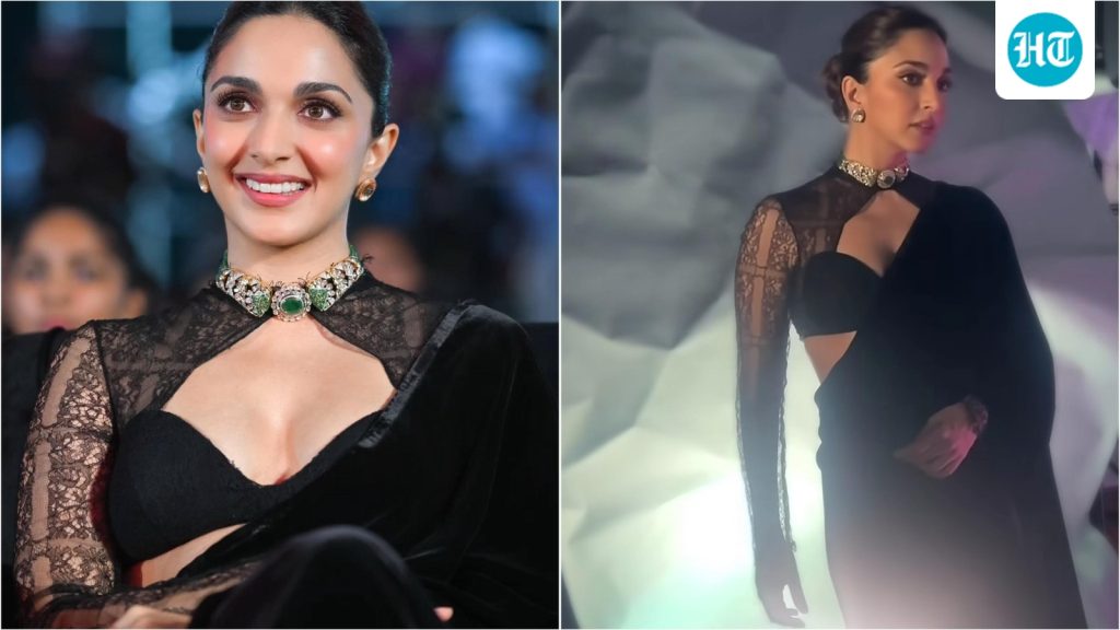 a classic black saree can be elevated with statement jewellery, a structured blouse and minimal yet