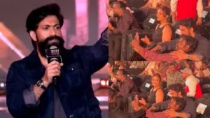 When Yash’s bodyguard tried to stop the fan and pull him away from where the actor was seated, Yash