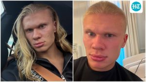 Footballer Erling Haaland has gotten rid of his iconic blonde locks