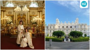 It is also home to the world’s largest pair of chandeliers, which decorate the Durbar Hall