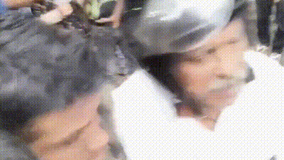 Youth leader Soumitra Banerjee was pelted with eggs while being taken to court in June, while MLA Kunal
