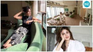 Actor and reality TV show host Rhea Chakraborty opened the doors to her brand-new home in Mumbai when