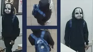 Authorities in Philadelphia announced on Monday that they are seeking a person accused of intimidating
