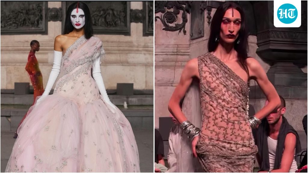 Models appeared with heavily painted white confronts, bold red lips: A practical reader guide