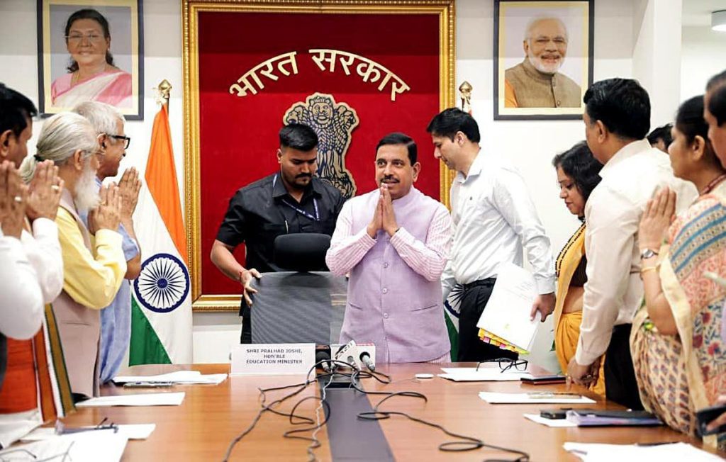 Union Minister Pralhad Joshi greets during the launch: A practical reader guide