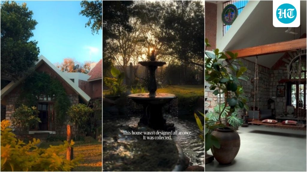 Just before it, a stone fountain bubbles inside a natural lawn pond —: A practical reader guide