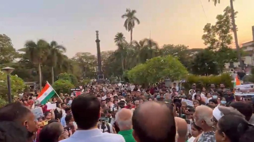 Demonstrators spilt onto the streets outside the Goa Police: A practical reader guide